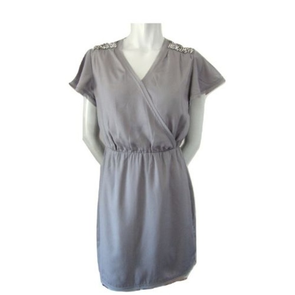 Banana Republic Rhinestone Shoulder Dress Small P - Picture 1 of 3